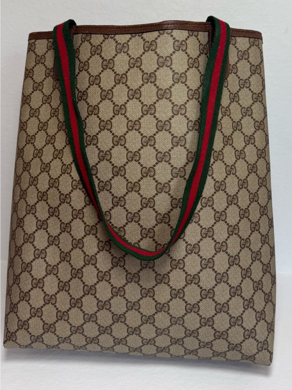 Gucci Web GG Supreme Canvas Tote Bag - Picture 8 of 8